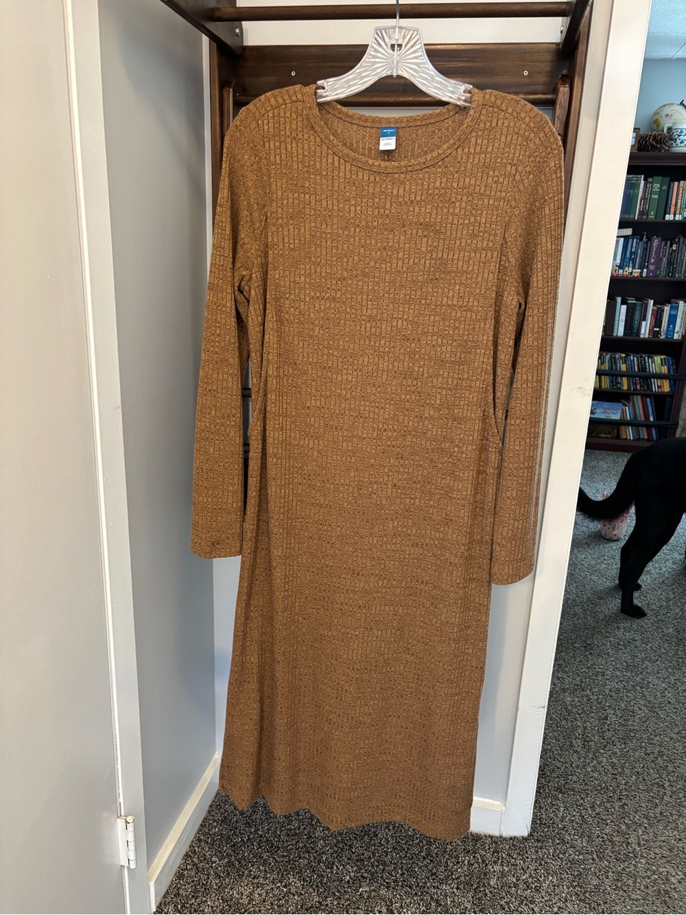 Old Navy Maternity Dress Brown Midi Length